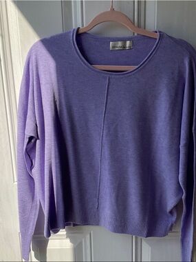 Zenana Outfitters Lavender Crewneck Sweater - Soft Purple Pullover